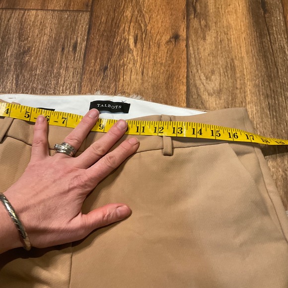 Talbots Hampshire Ankle Pant Size 10 Tan‎ Dress Pants Belt Loops Career Casual - Picture 3 of 9